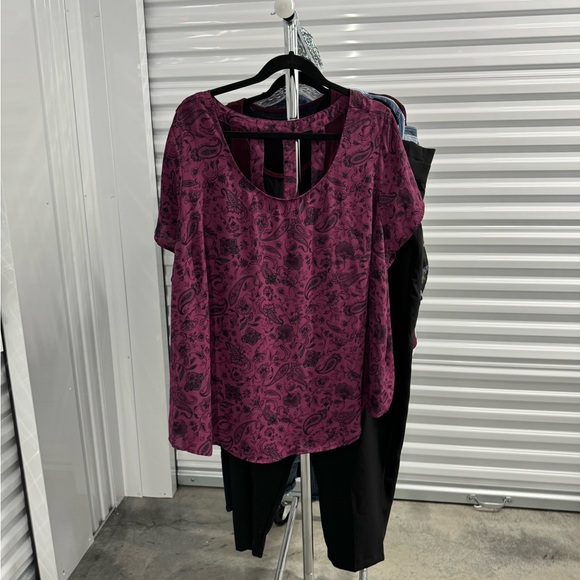 Torrid | Abbey Georgette Cage Back Blouse | size 3 - Picture 5 of 7